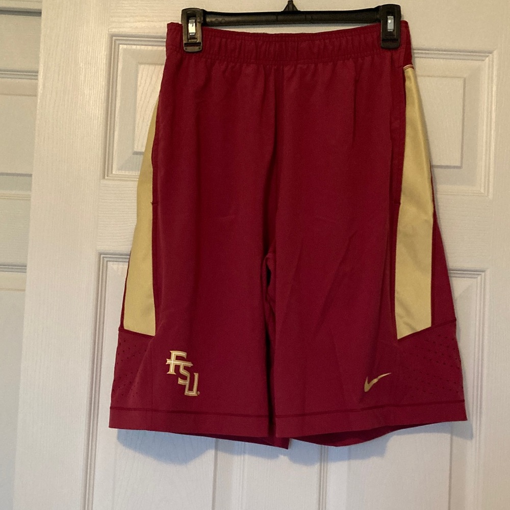 Nike Men's Red and Gold Sports Shorts